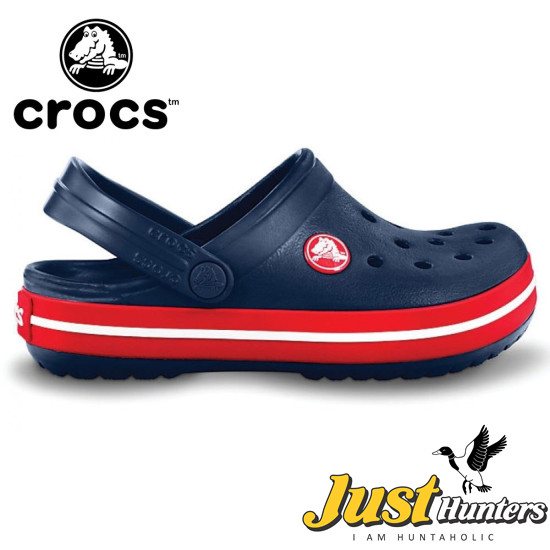 Crocs Navy Blue with Red Clogs