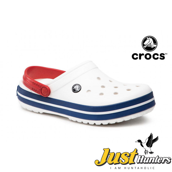 Crocs Shoes White and Blue Clogs Unisex