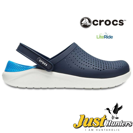 Crocs LiteRide Clogs Navy Blue and Sea Blue