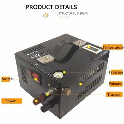 PCP Mini Air Compressor 12V 220V 4500 PSI 300 Bar