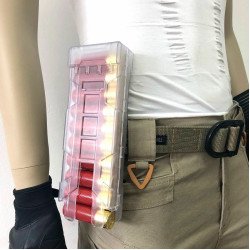 Quick Access Shotgun Shell Magazine Carrier ABS Plastic Case 10 Rounds for 12G