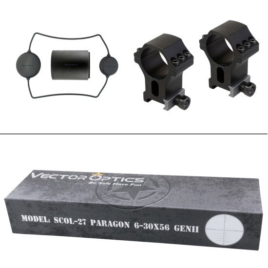 Vector Optics Paragon 6-30X56 SFIR Gen2 1/10 MIL 90% Light Long Range Precise Shooting .338