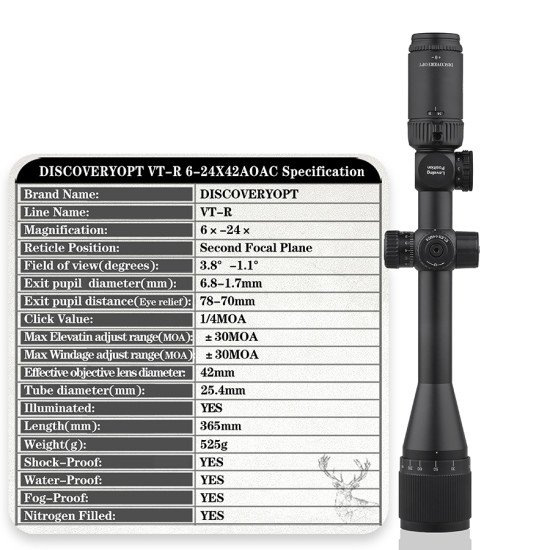 Discovery Optics Scope VT-R 6-24X42 AOAC Discovery Optics Scope VT-R 6-24X42 AOAC