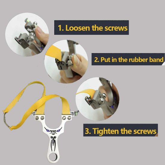 Stainless Steel Powerful Metal Slingshot Heavy Duty