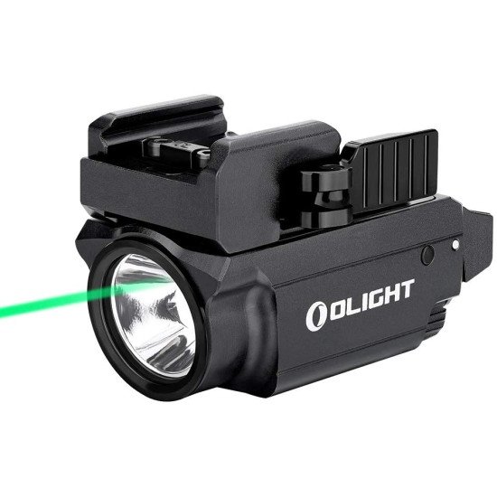 Olight Baldr Mini Tactical Flashlight with Green Laser Black and Tan Color