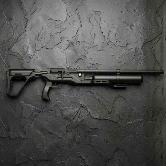 NOVA VISTA ACUTAC TACTICAL PCP AIR RIFLE CARBON FIBER BOTTLE A1-B Cal 22 - Black