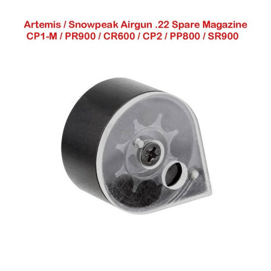 Artemis Airgun .22 Spare Magazine CP1-M / PR900 / CR600 / CP2 / PP800 / SR900 Artemis Airgun .22 Spare Magazine CP1-M / PR900 / CR600 / CP2 / PP800 / SR900