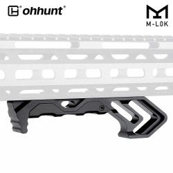 M-LOK Handstop Barricade Stop Aluminum Angled Foregrip for AR-15 AR-10 - Black